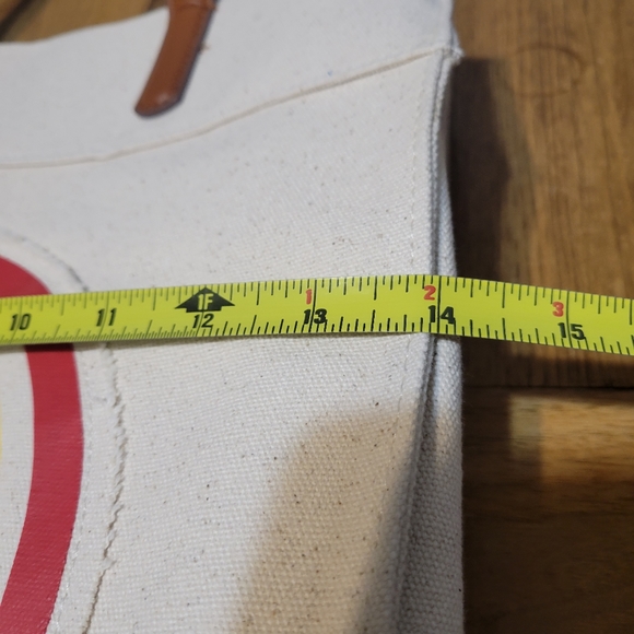 We are in this together canvas and faux leather tote - Picture 8 of 10